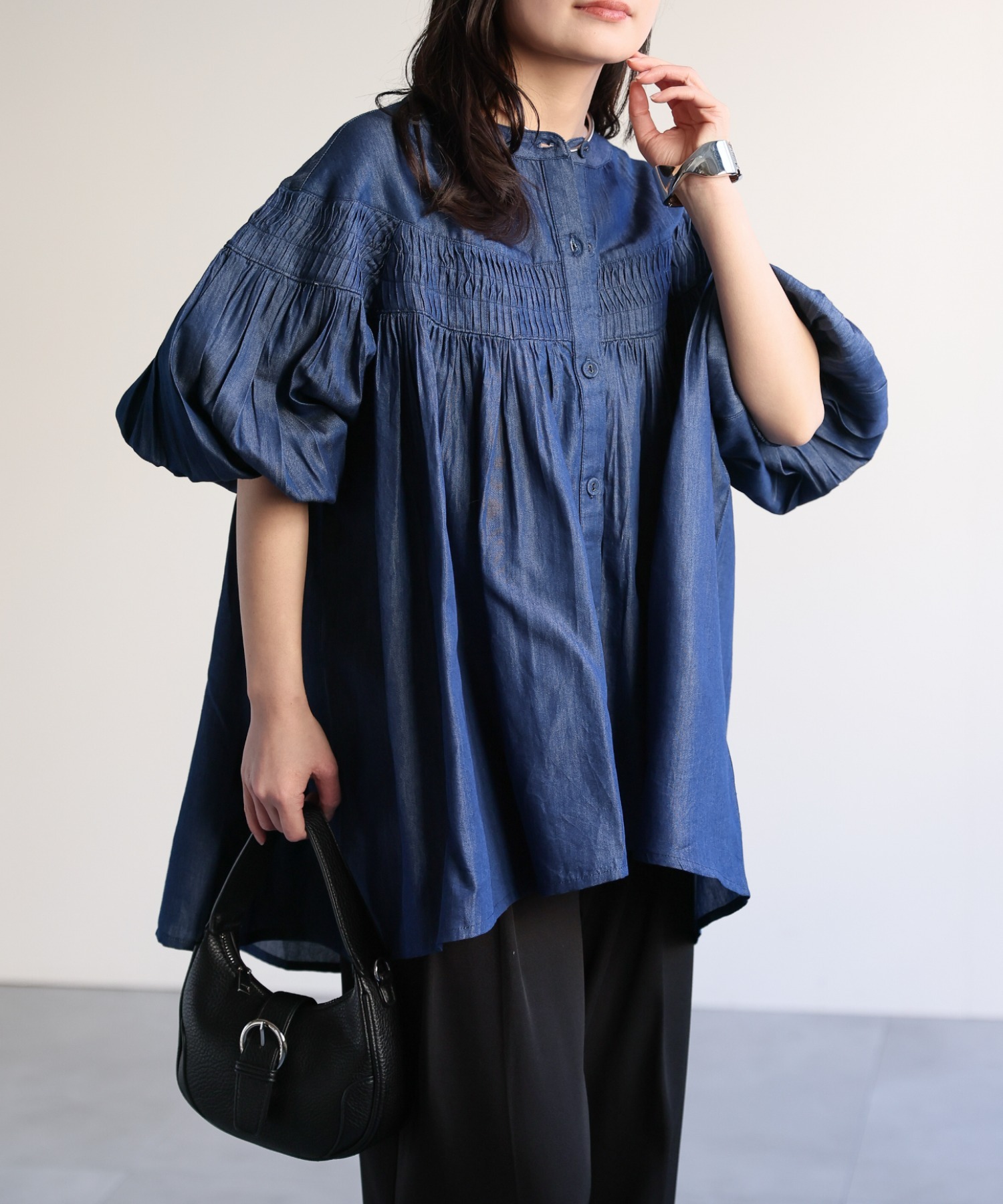 model：156cm 着用サイズ：M