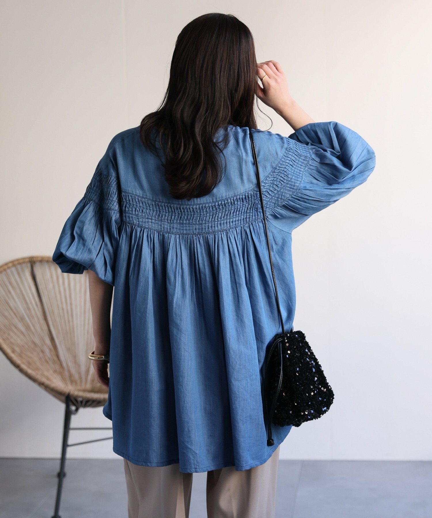 model：156cm 着用サイズ：M