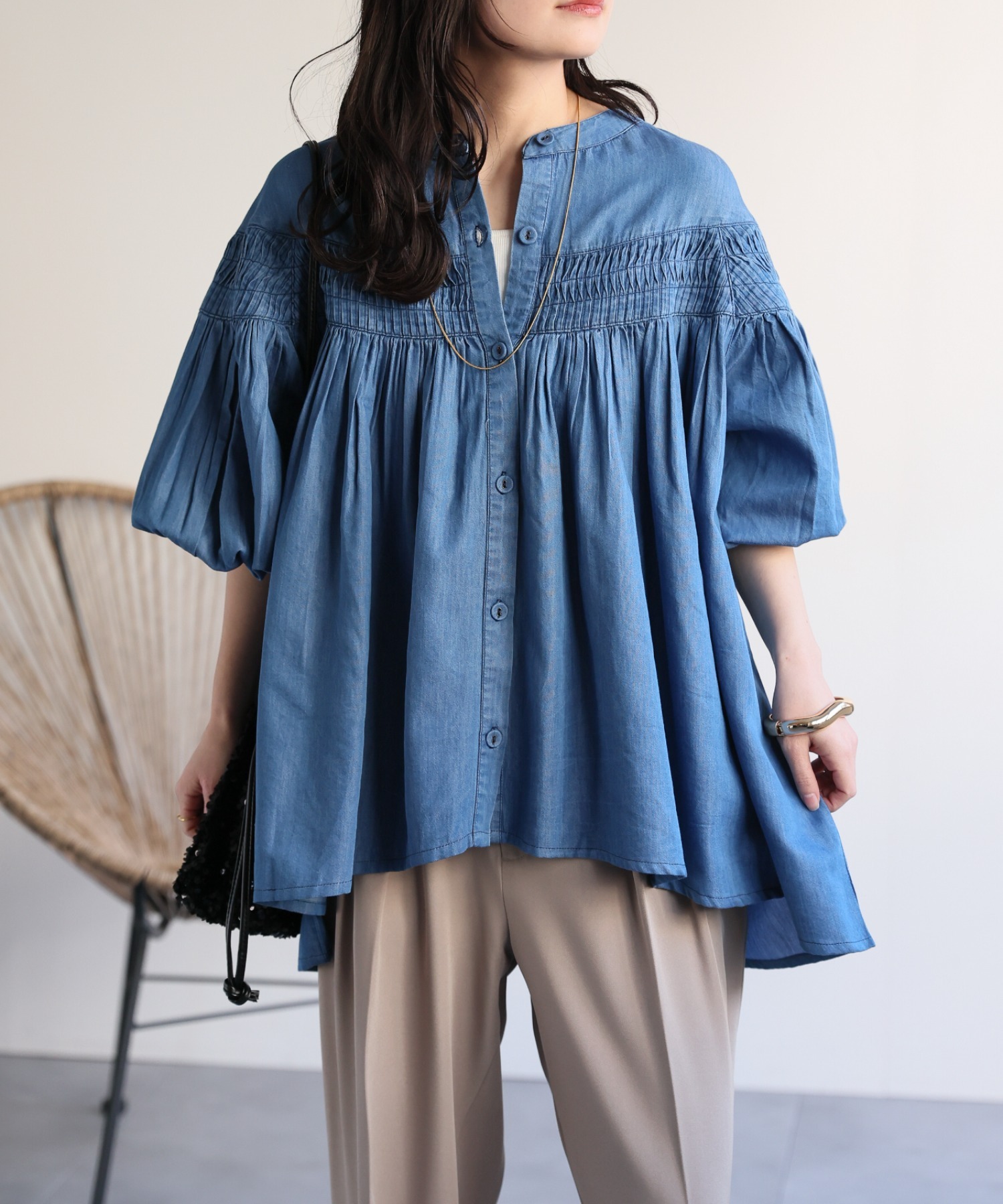 model：156cm 着用サイズ：M