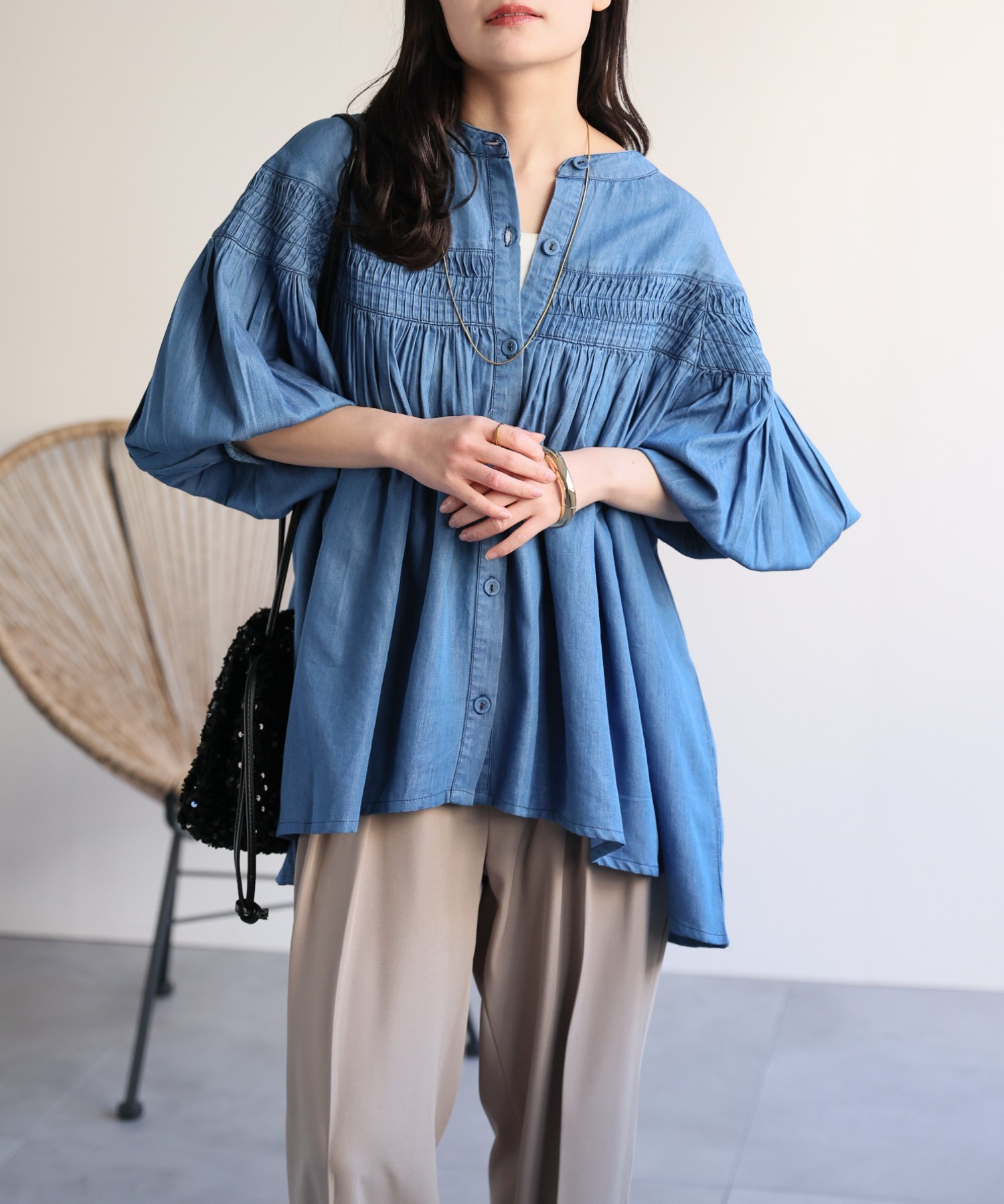 model：156cm 着用サイズ：M