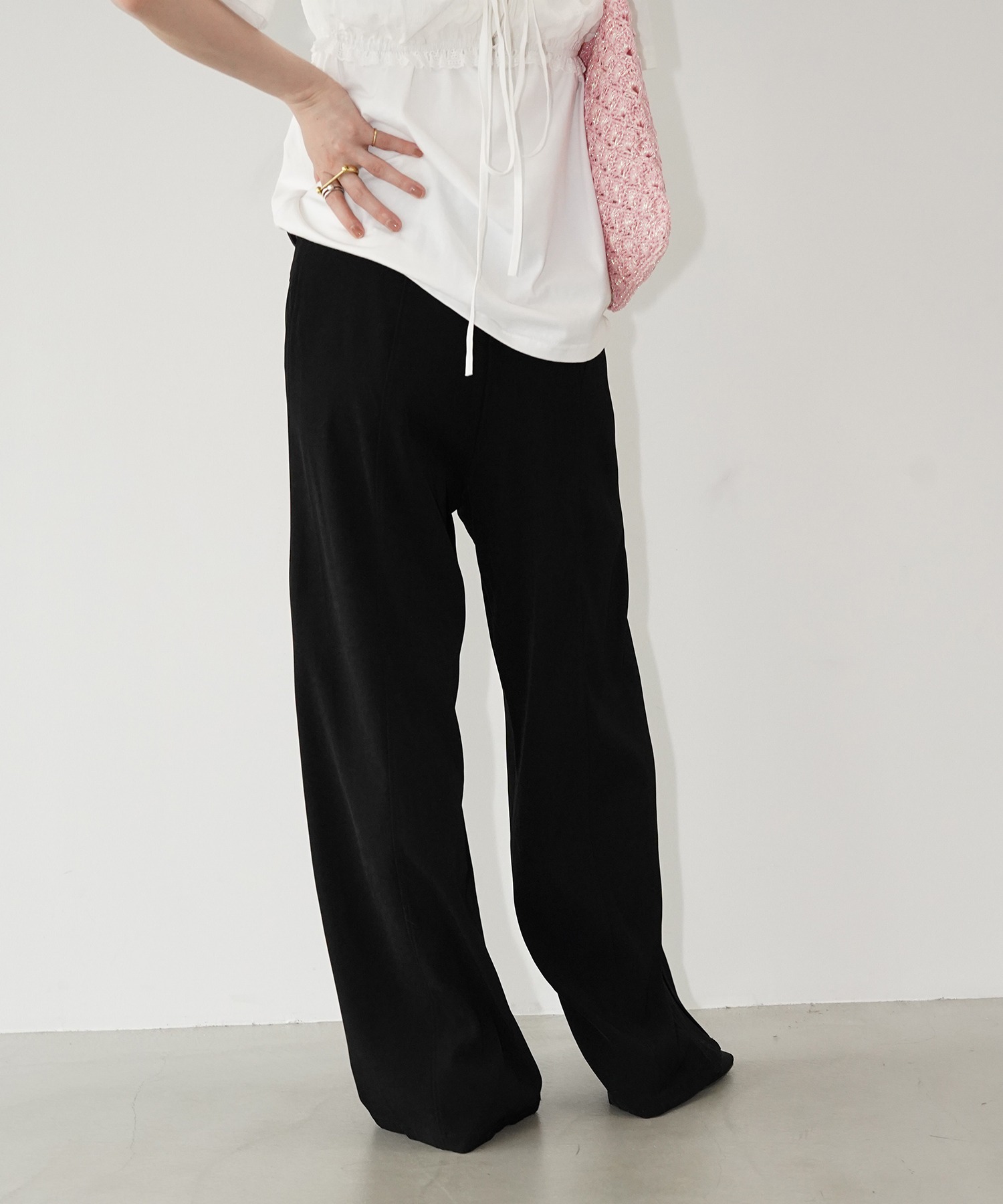 chuclla 2way メッシュワイドパンツ タックラインワイドパンツ chw26s194-ファッション通販サイト-chuclla