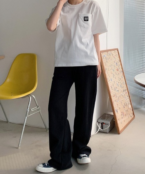 muah muah/ムーアムーア』MUAH WIDE COTTON BANDING PANTS