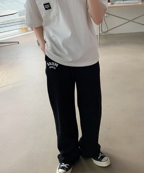 muah muah/ムーアムーア』MUAH WIDE COTTON BANDING PANTS