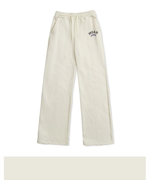さらに100円引き◆MUAHMUAH◆LOGO PIGMENT WIDE BANDING PANTS MUSINSA公式 | MUAHMUAH Logo Pigment Wide Banding Pants [2color]