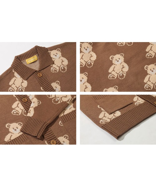 A'GEM/9 × .kom『MAIN BOOTH/メインブース』Teddy Bear Cardigan