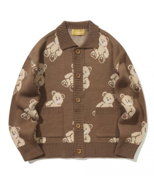 A'GEM/9 × .kom『MAIN BOOTH/メインブース』Teddy Bear Cardigan