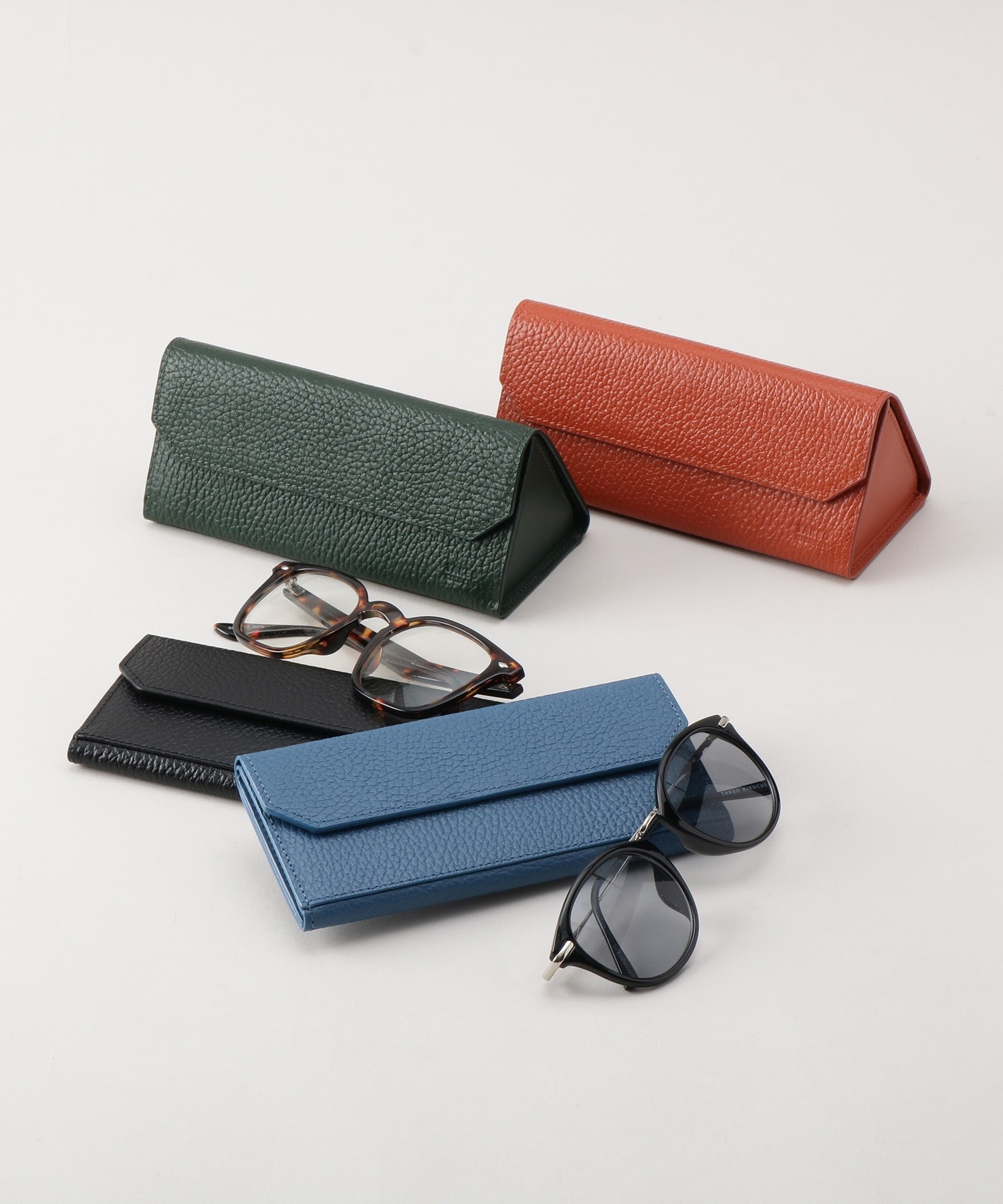 シュリンクレザー メガネケース