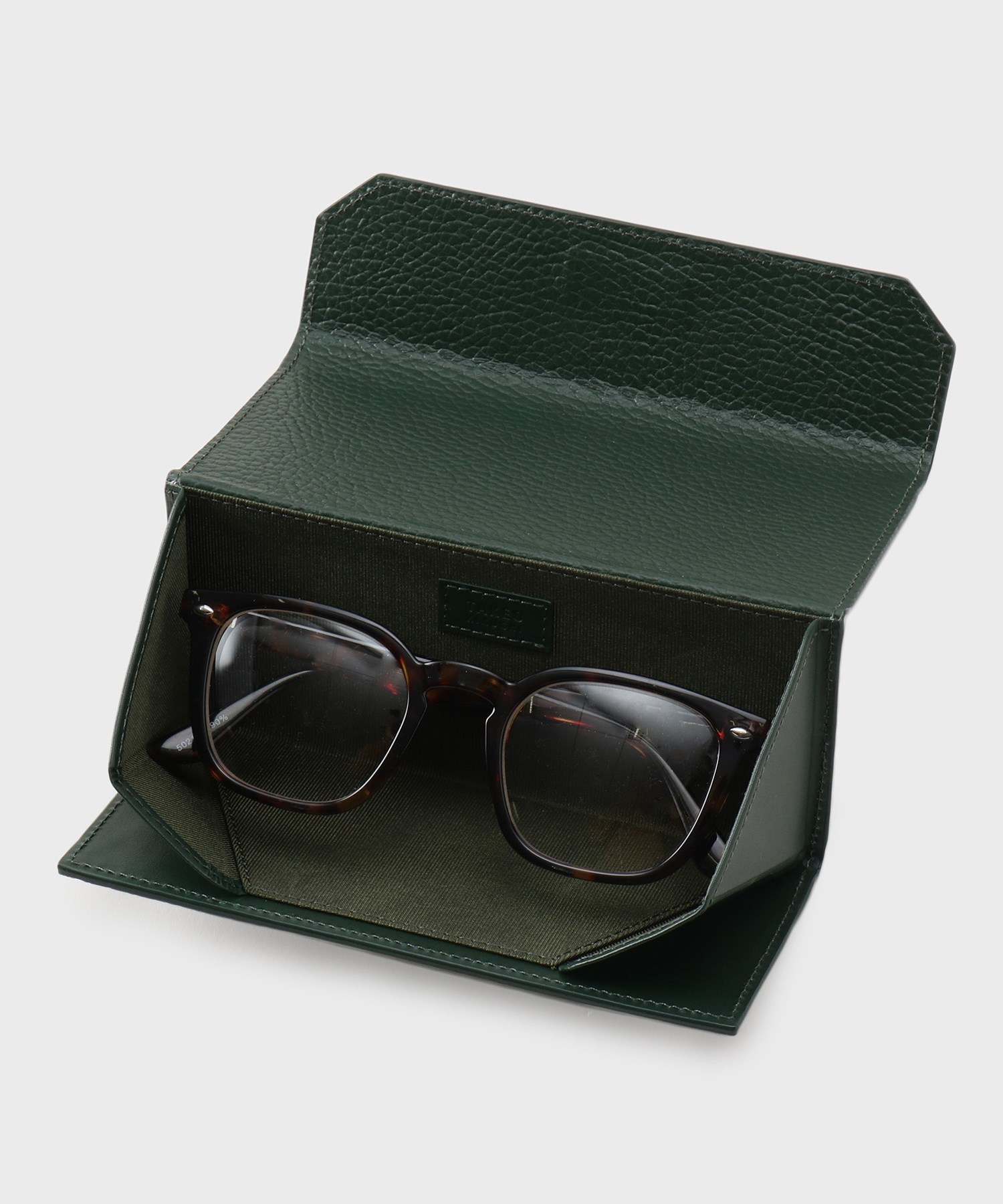 シュリンクレザー メガネケース