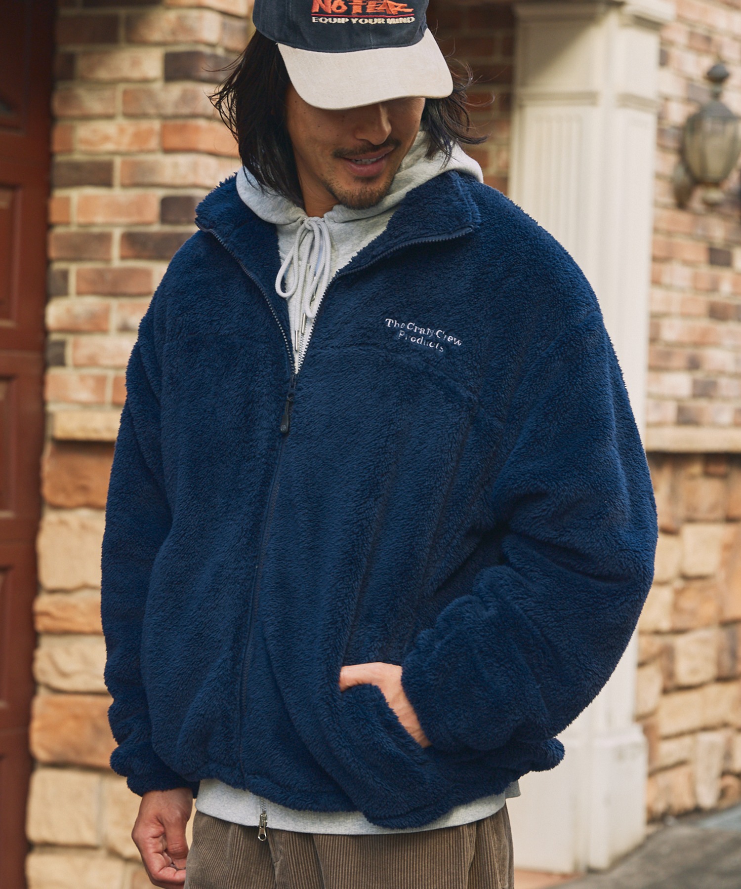 ヒートアップボアフリース ドローコード ジップアップブルゾン / 保温