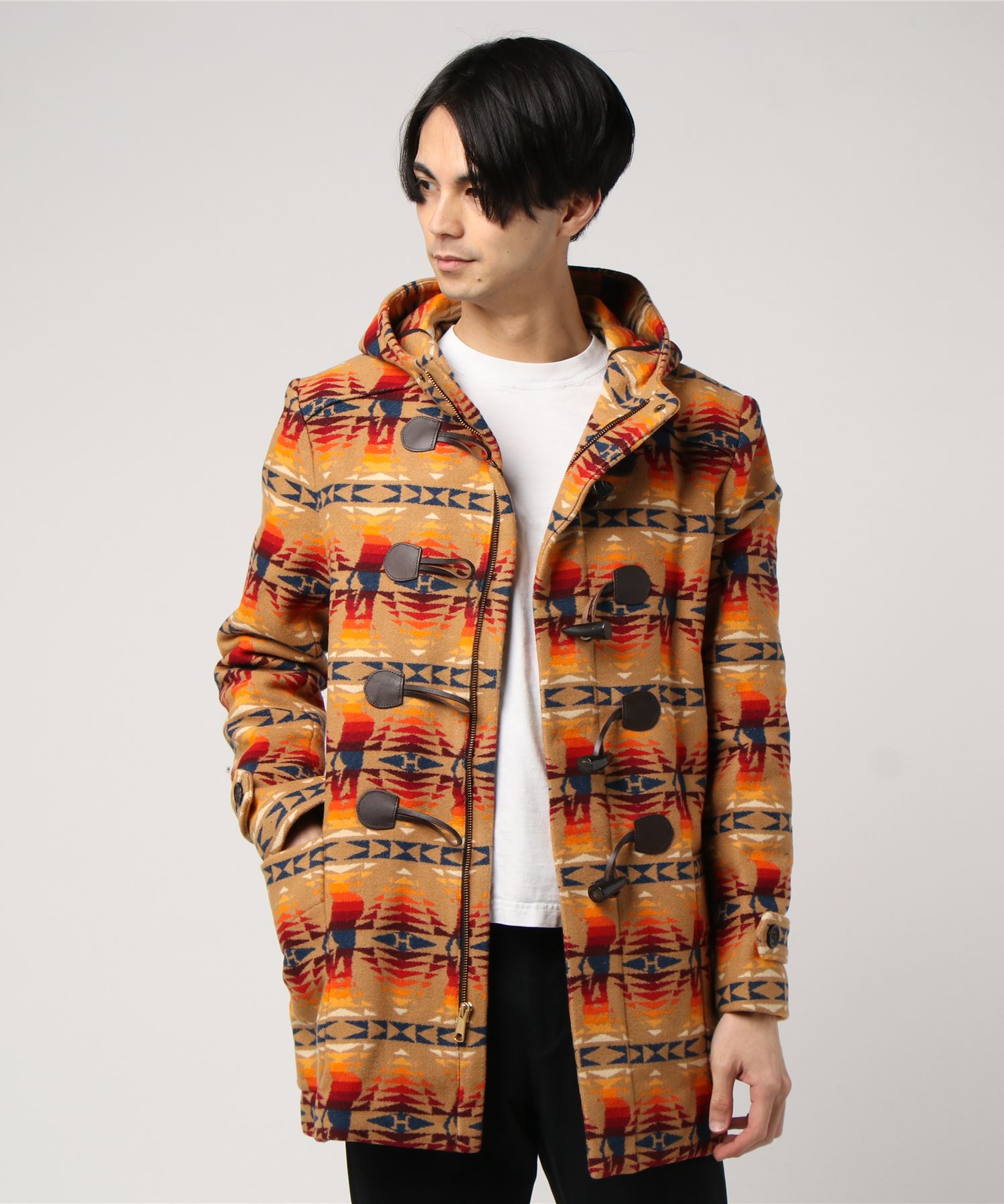 PENDLETON×HYS TIMES総柄 ダッフルコート HYSTERIC GLAMOUR MEN│HYSTERIC GLAMOUR ONLINE  STORE ヒステリックグラマーオンラインストア
