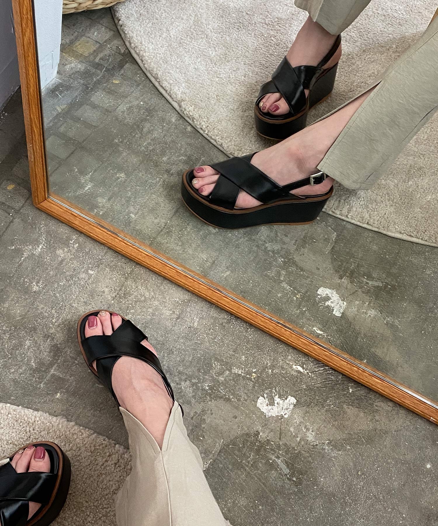 chuclla】Platform crossed belt sandal sb-6 chs46