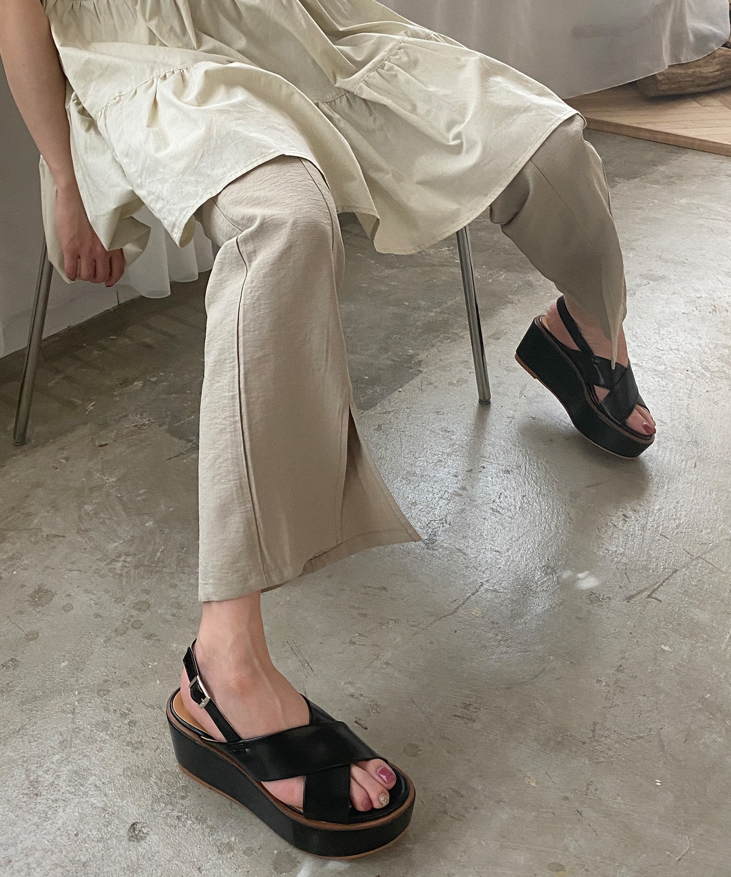 chuclla】Platform crossed belt sandal sb-6 chs46-ファッション通販