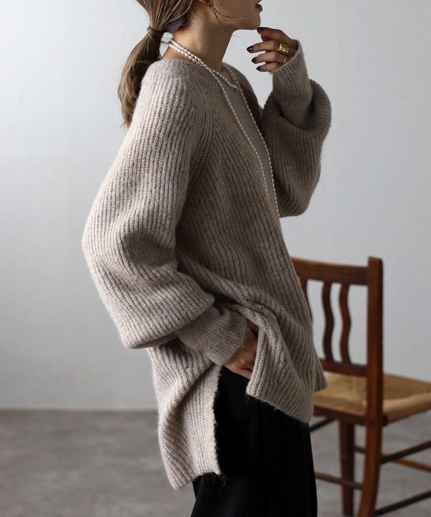 model：H165 着用サイズ：FREE