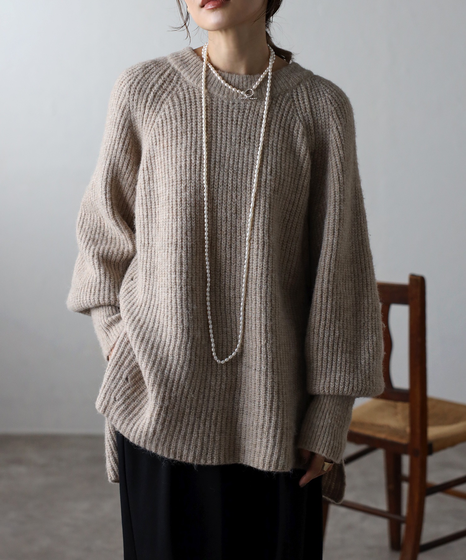 model：H165 着用サイズ：FREE