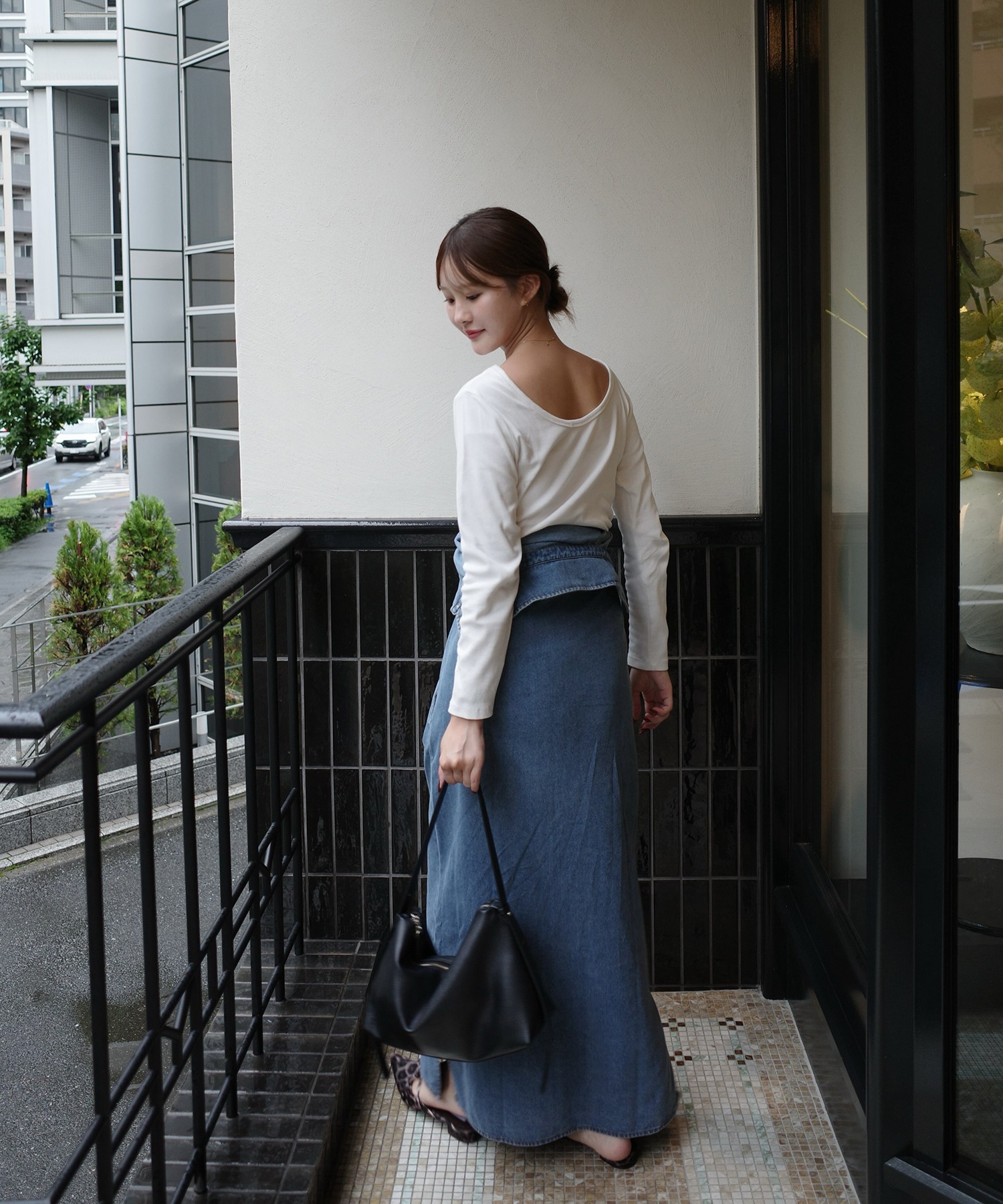 model：H165 着用サイズ：FREE