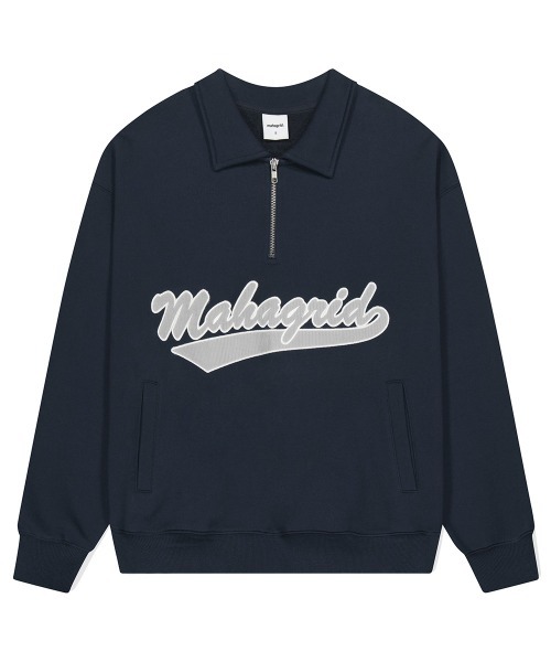 mahagrid/マハグリッド』SCRIPT LOGO HALF ZIP SWEATSHIRT/ロゴハーフ