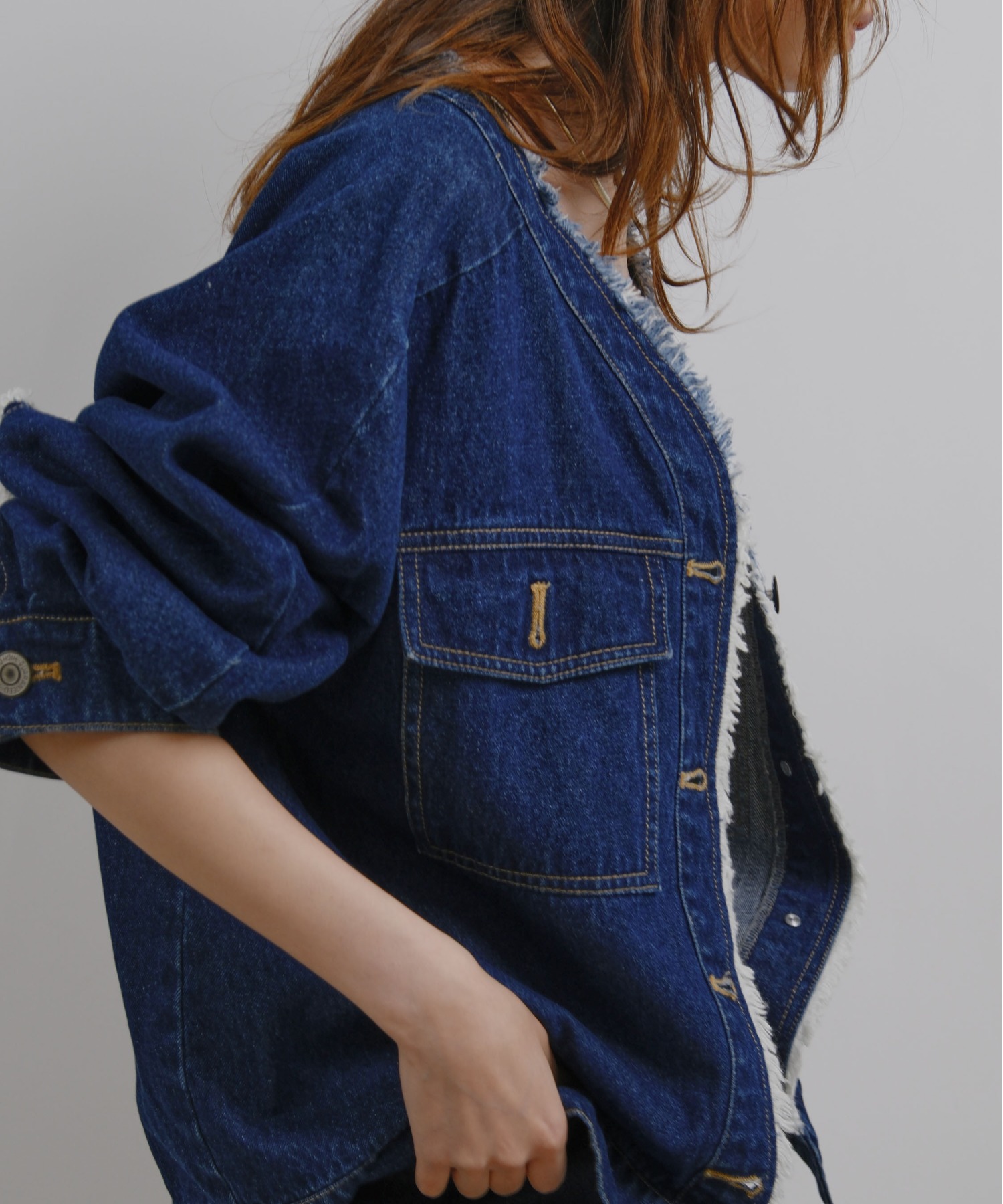 グラッドハンド ノーカラージャケット デニム モノグラム Mサイズ 楽天市場】【20倍ポイント祭】期間限定!ノーカラー デニム