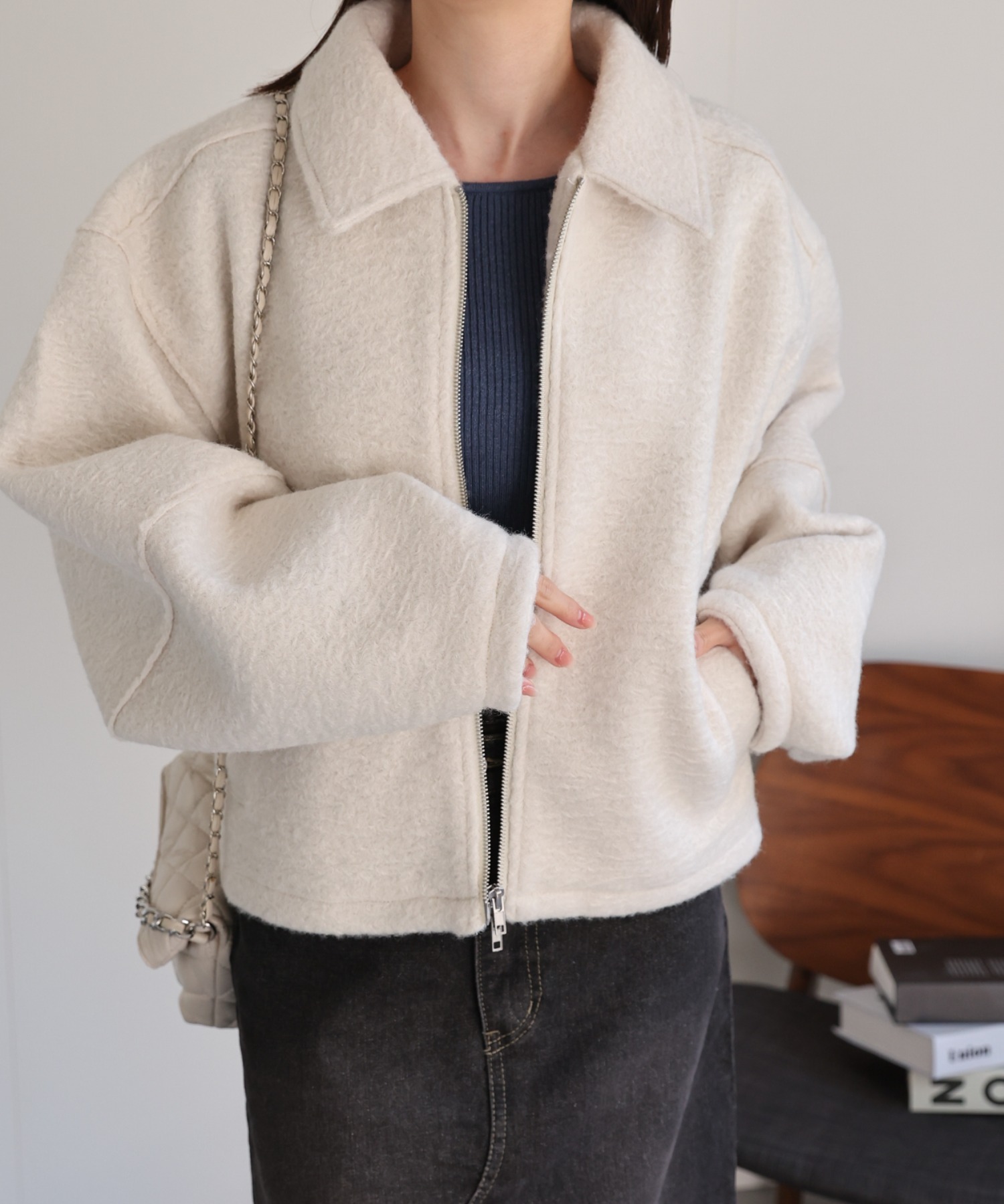 model：162cm 着用サイズ：F