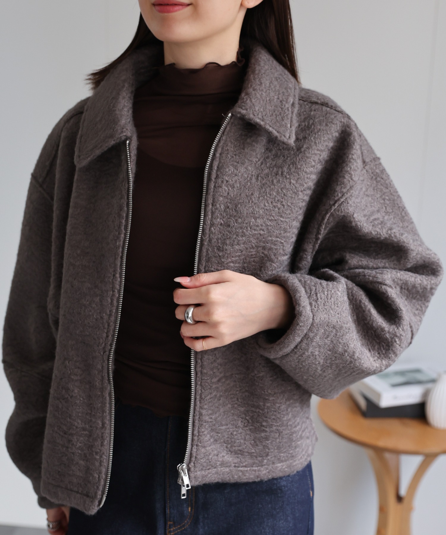 model：162cm 着用サイズ：F