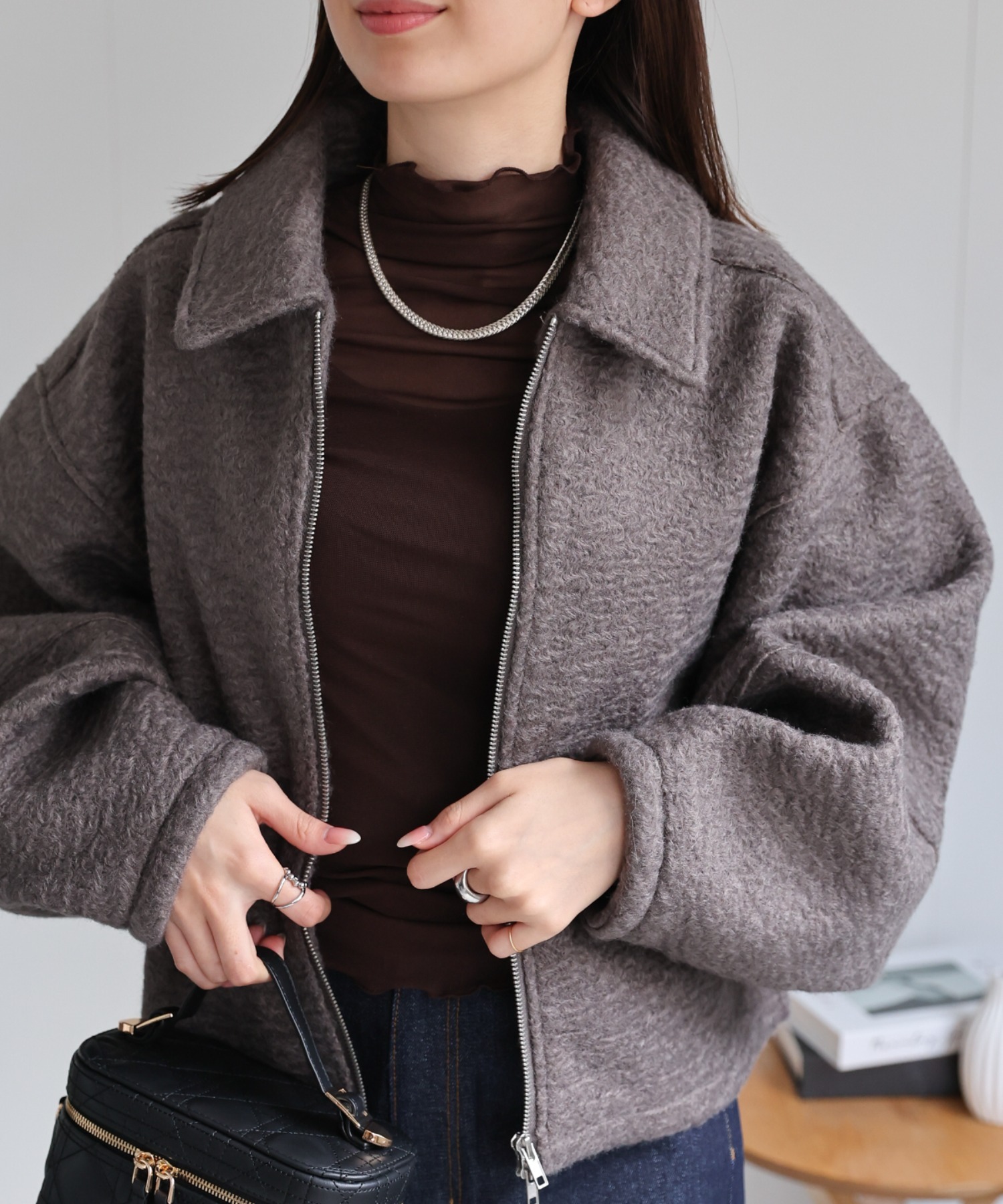 model：162cm 着用サイズ：F
