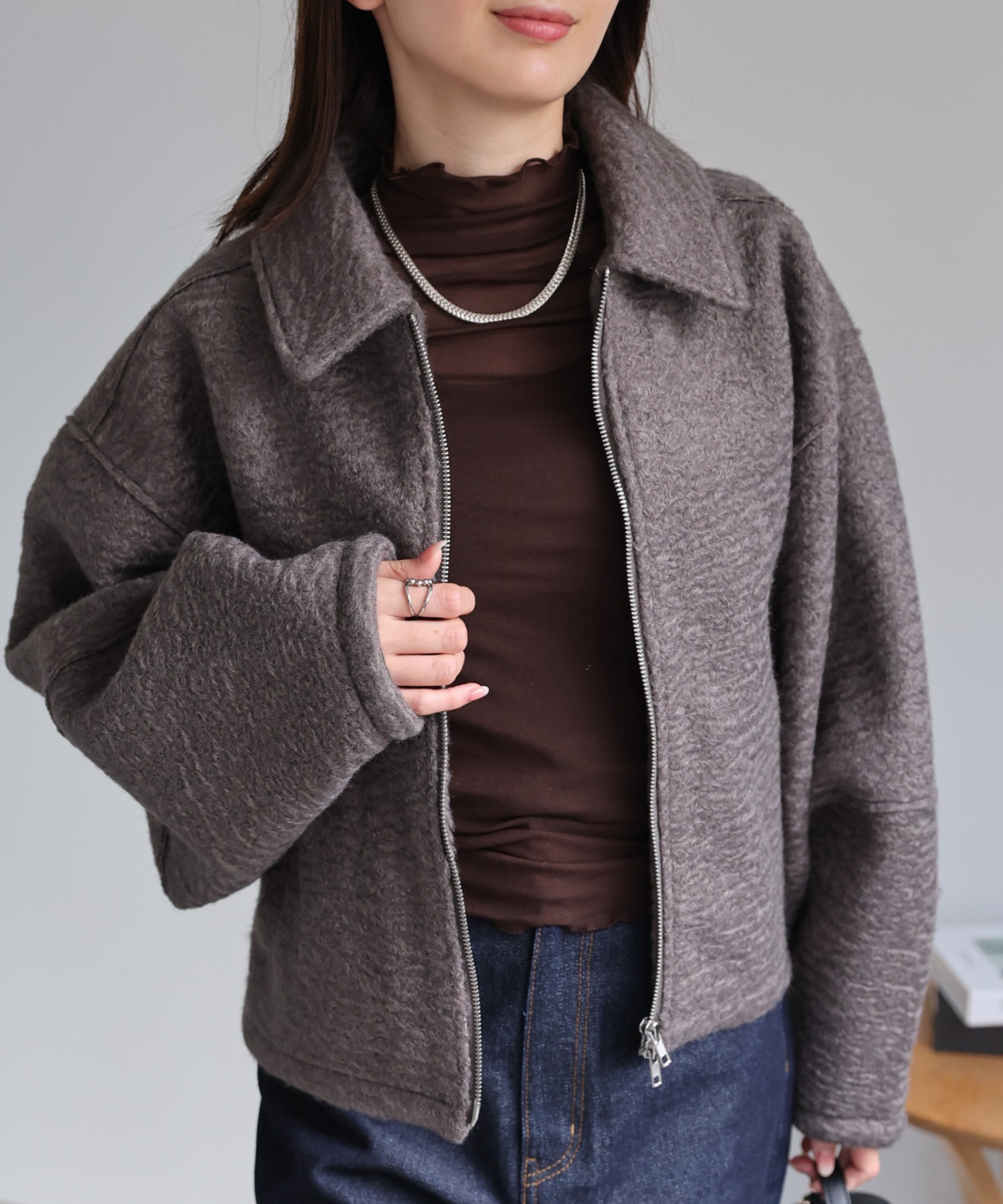 model：162cm 着用サイズ：F
