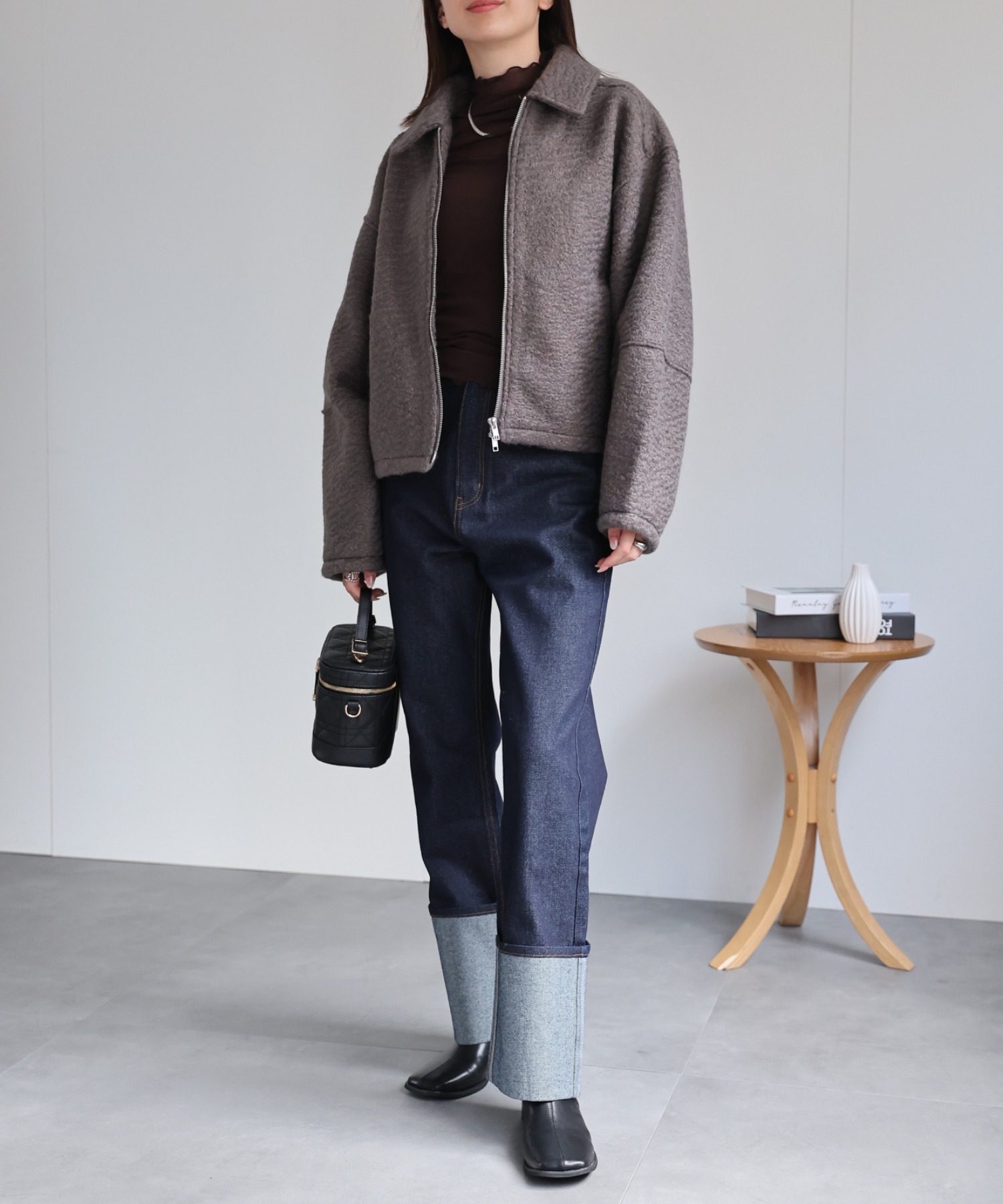 model：162cm 着用サイズ：F