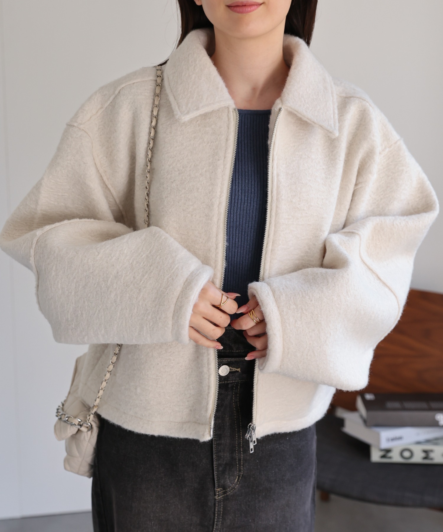 model：162cm 着用サイズ：F