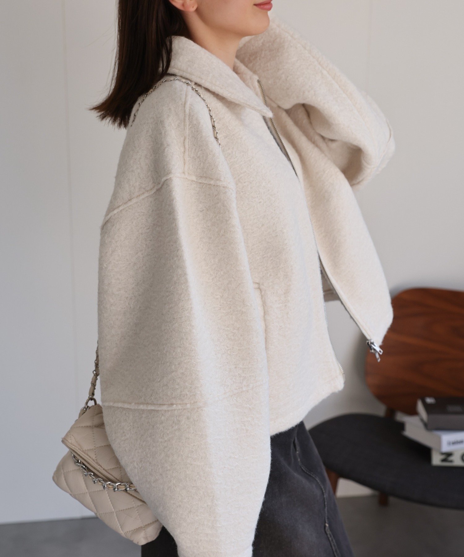 model：162cm 着用サイズ：F