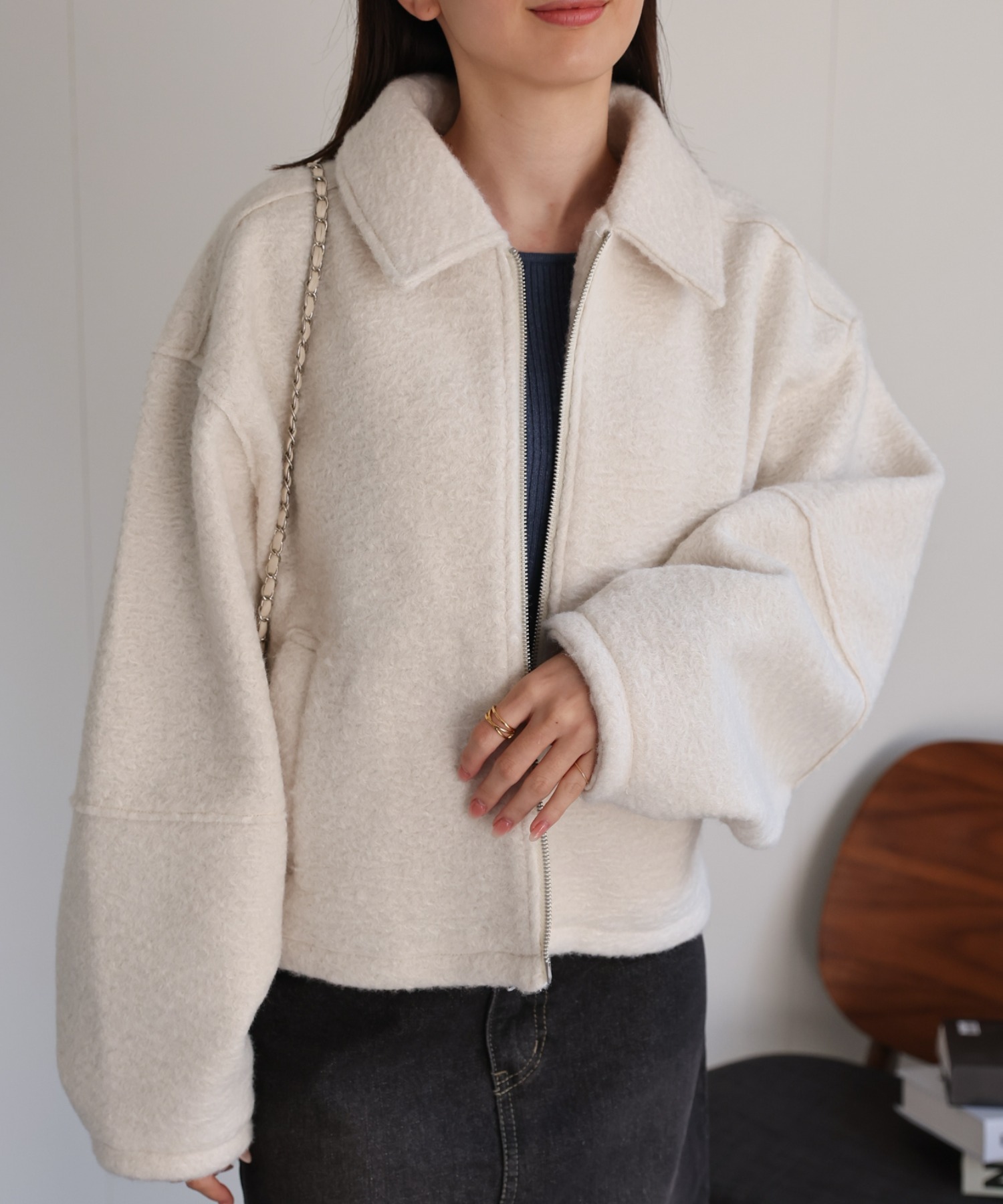 model：162cm 着用サイズ：F