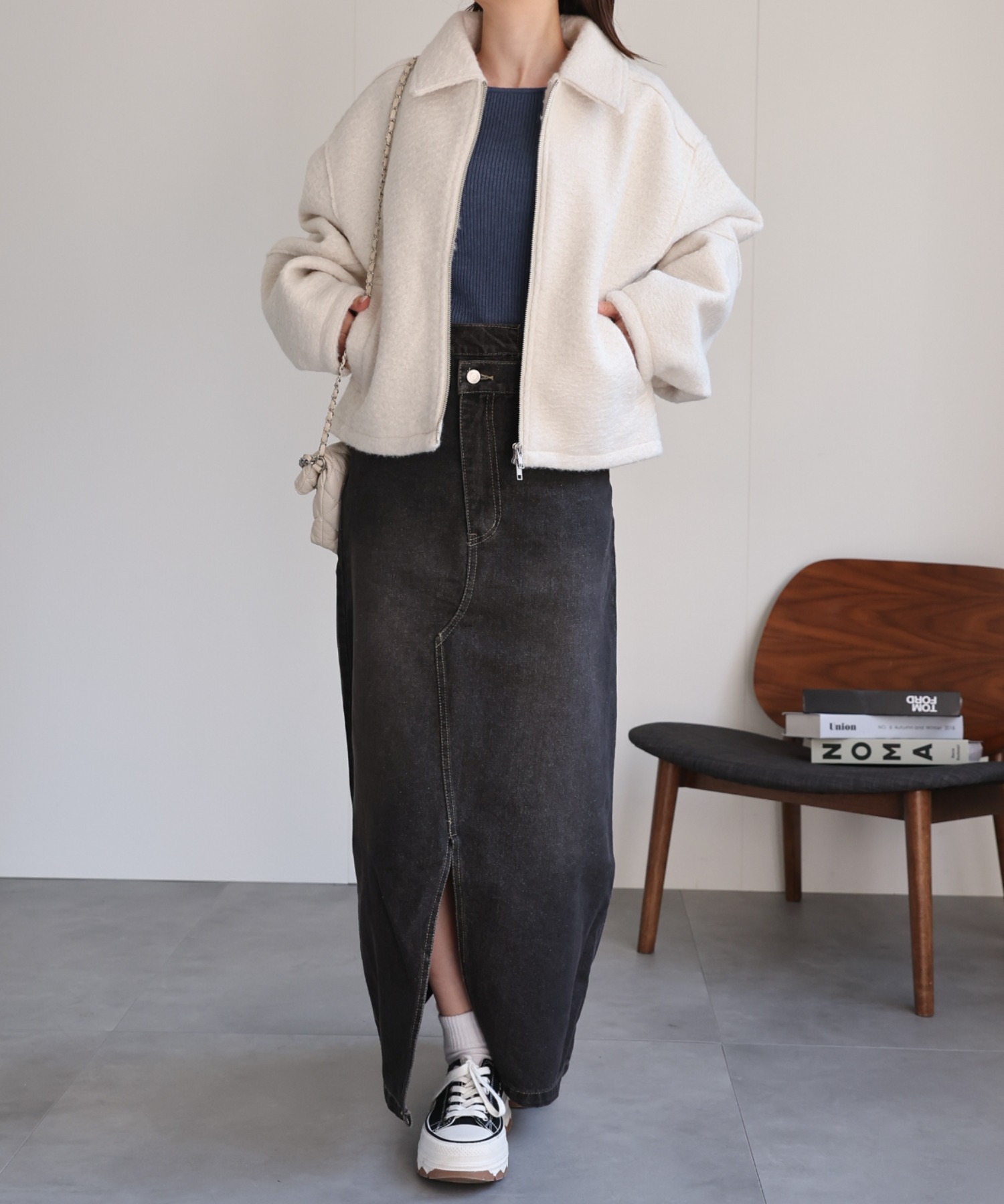 model：162cm 着用サイズ：F