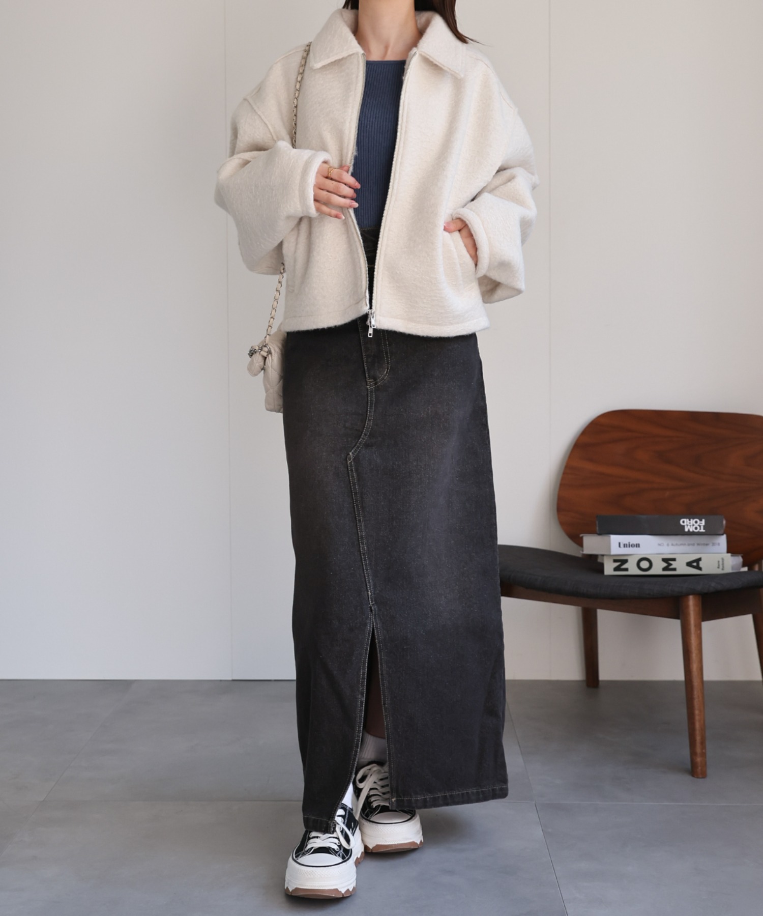 model：162cm 着用サイズ：F
