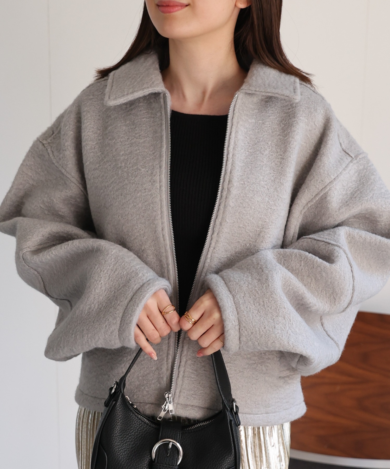 model：162cm 着用サイズ：F
