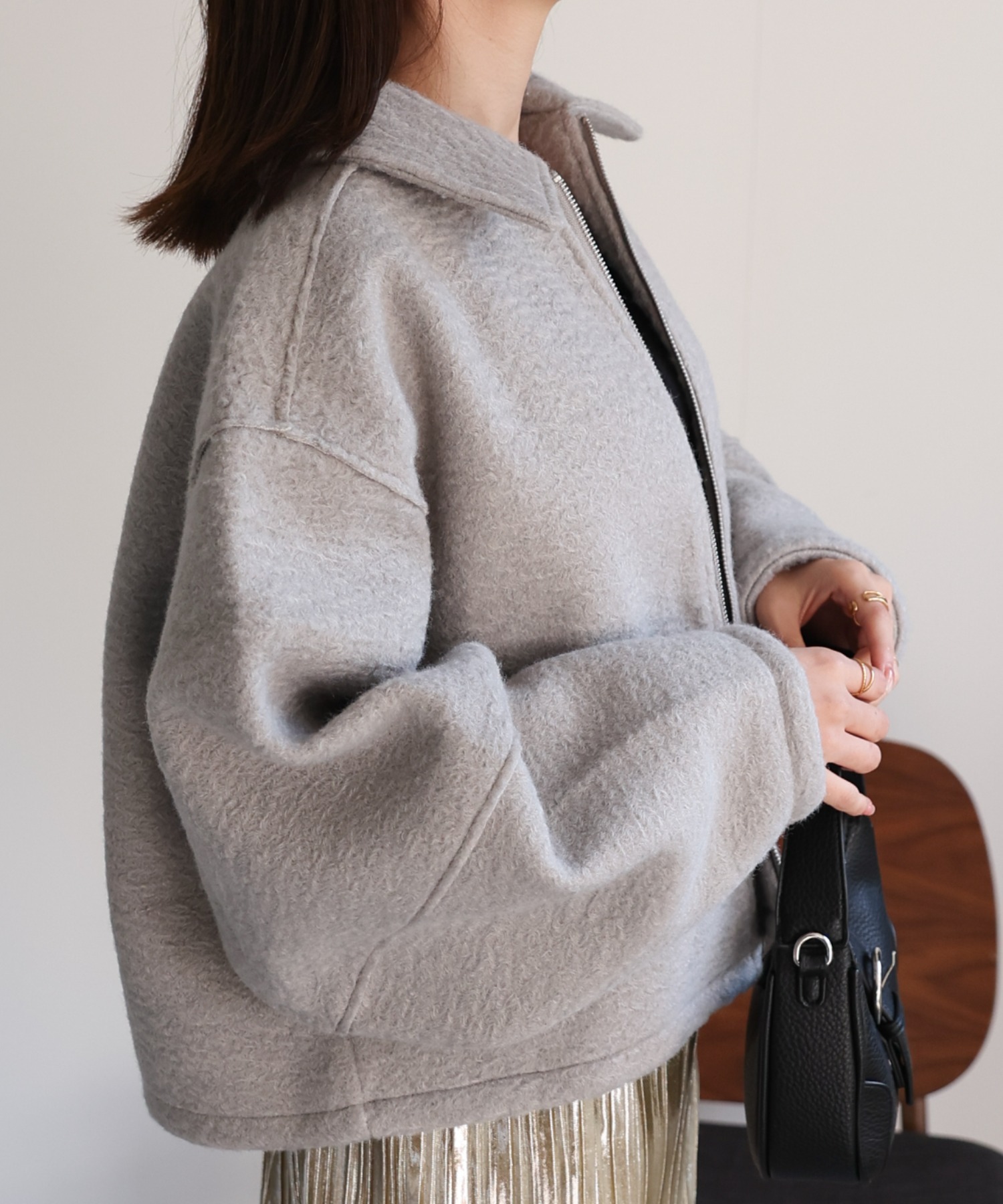 model：162cm 着用サイズ：F