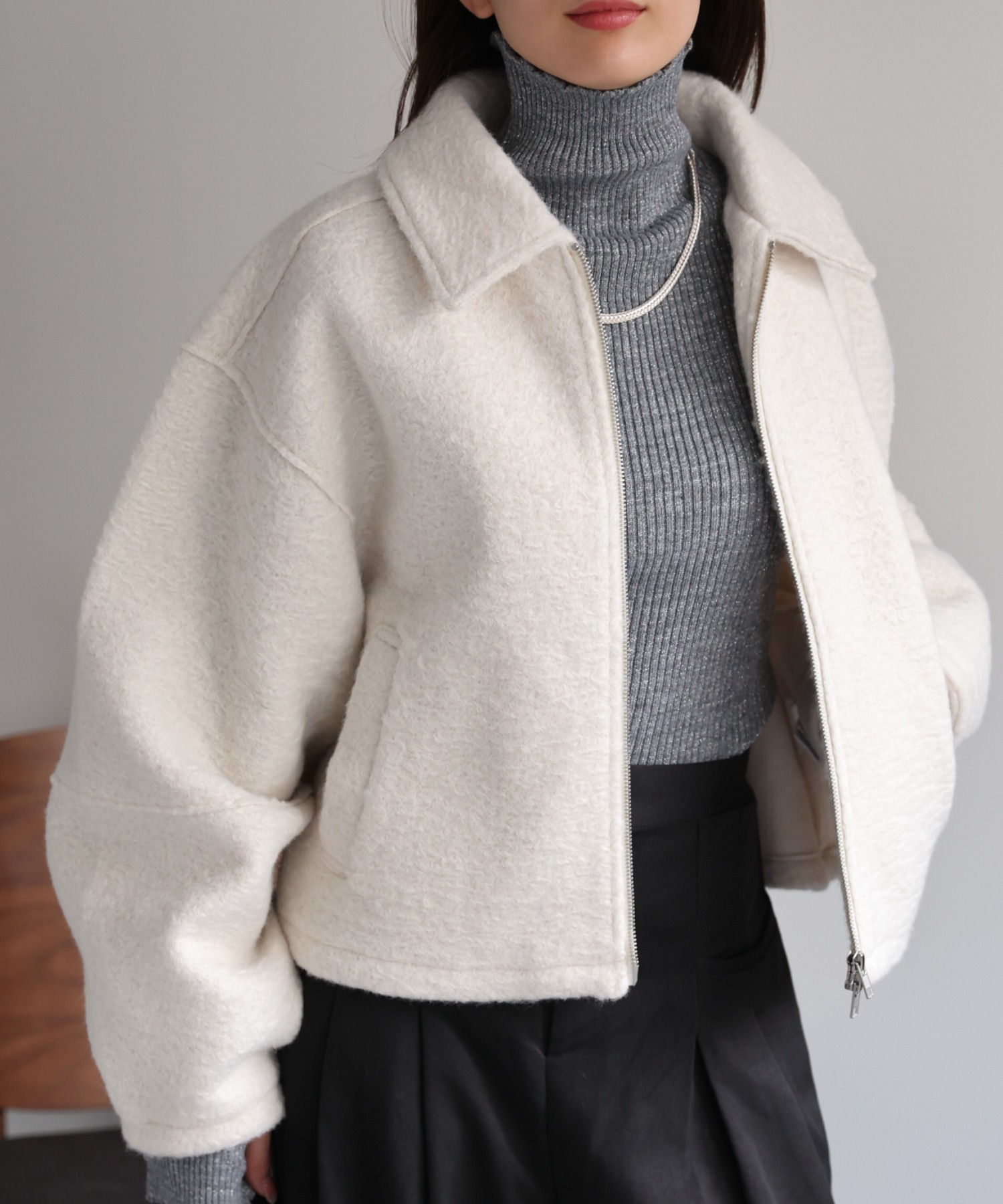model：162cm 着用サイズ：F