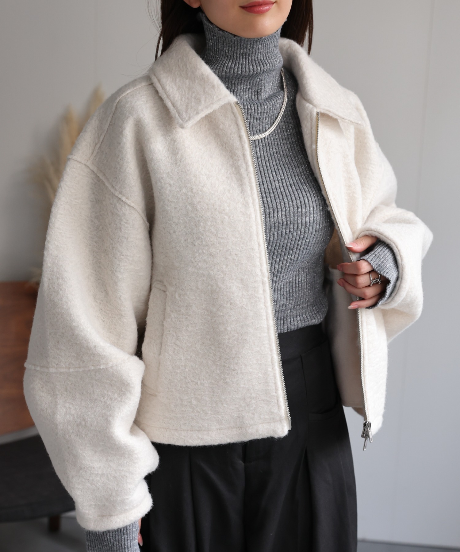 model：162cm 着用サイズ：F