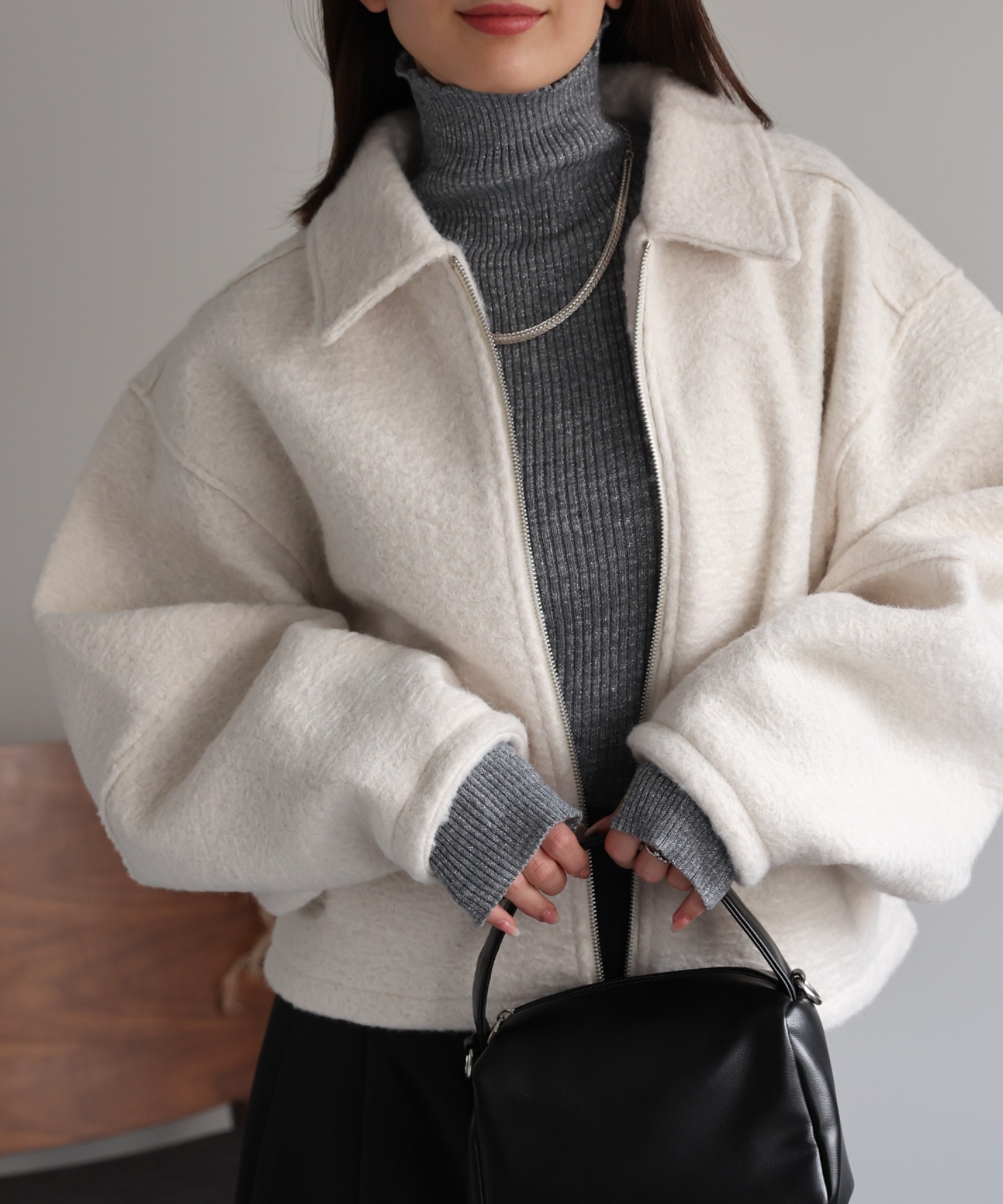 model：162cm 着用サイズ：F