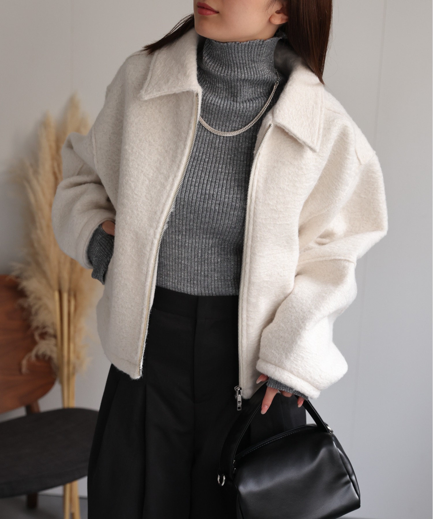 model：162cm 着用サイズ：F