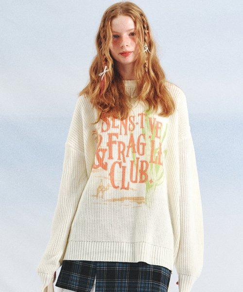 ★MAINBOOTH★Billy's Block Sweater(CARROT)★正規品/直送料込 A'GEM/9 × .kom『MAIN BOOTH/メインブース』Sand Hill Sweater