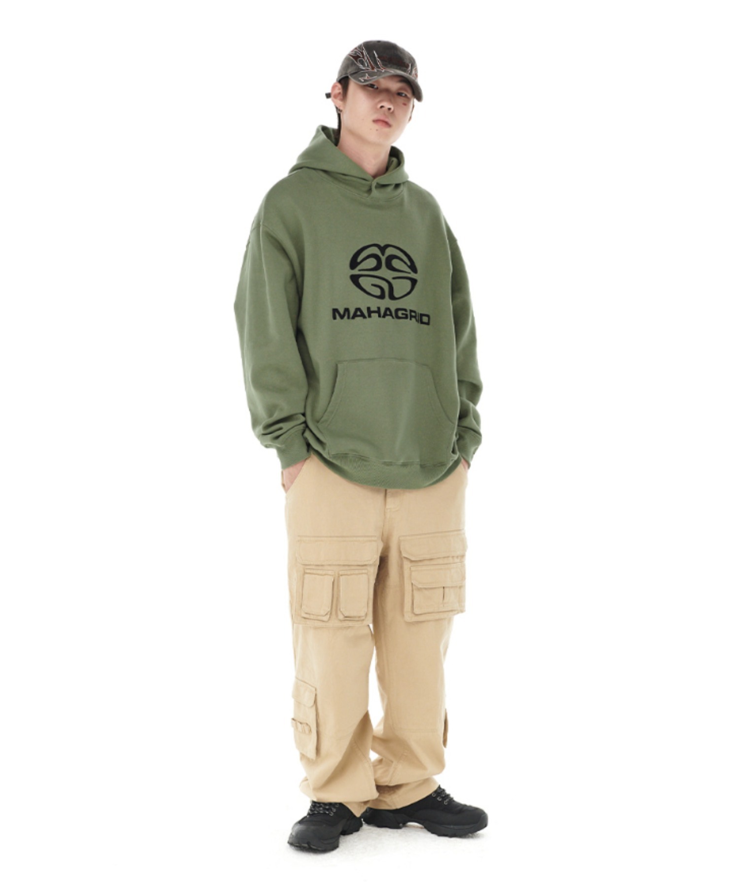 EFFLORESCENCE パーカー Mサイズ カーキ EFFLORESCENCE パーカー Mサイズ カーキ EFFLORESCENCE パーカー M