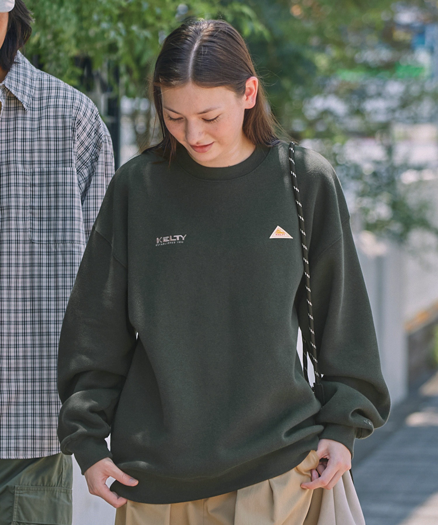 KELTY/ケルティ 別注 ダブルロゴ刺繍 ビッグシルエット裏起毛