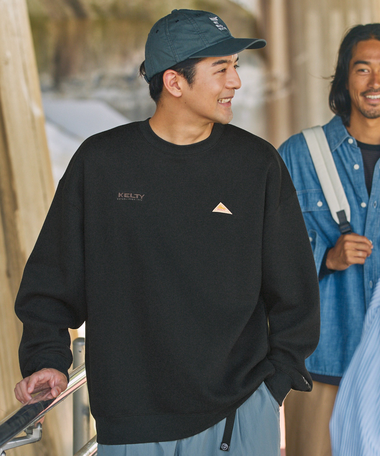 KELTY/ケルティ 別注 ダブルロゴ刺繍 ビッグシルエット裏起毛