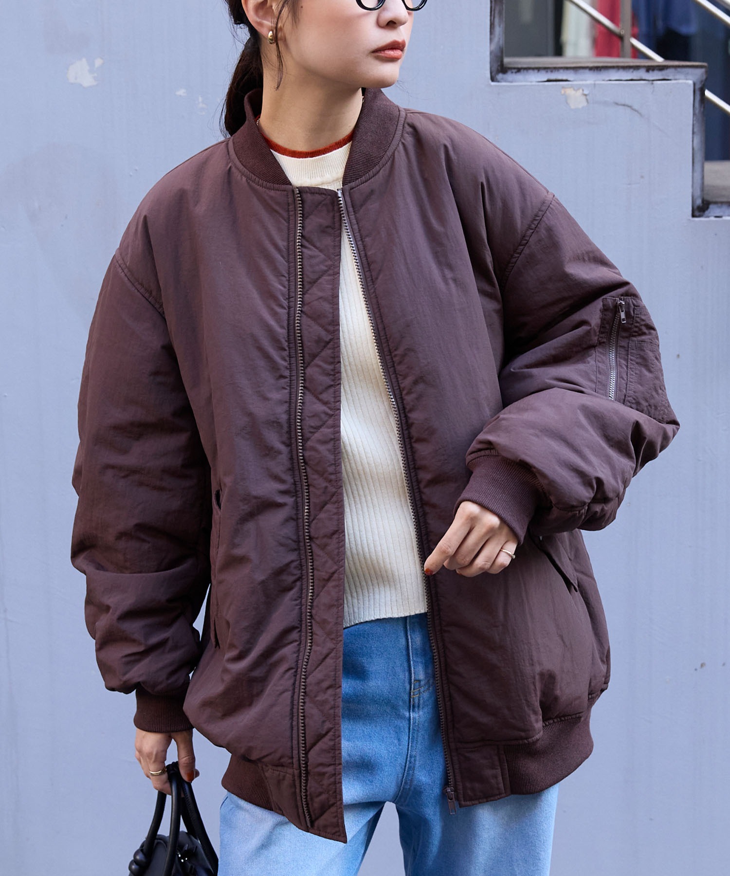 ボリュームスリーブオーバーサイズ 中綿MA-1 MONO-MART│MONO