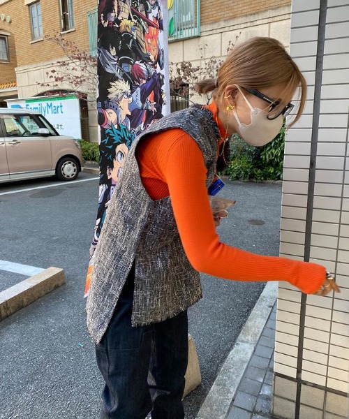 model：H163 着用サイズ：FREE