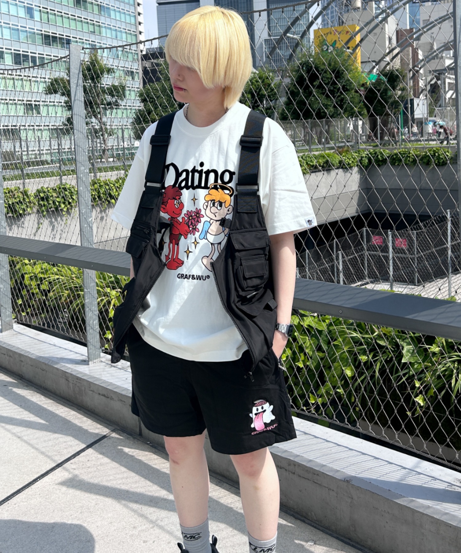 A'GEM/9 × .kom『GRAF&WU/グラフアンドウー』ENEMY TEE/エネミー