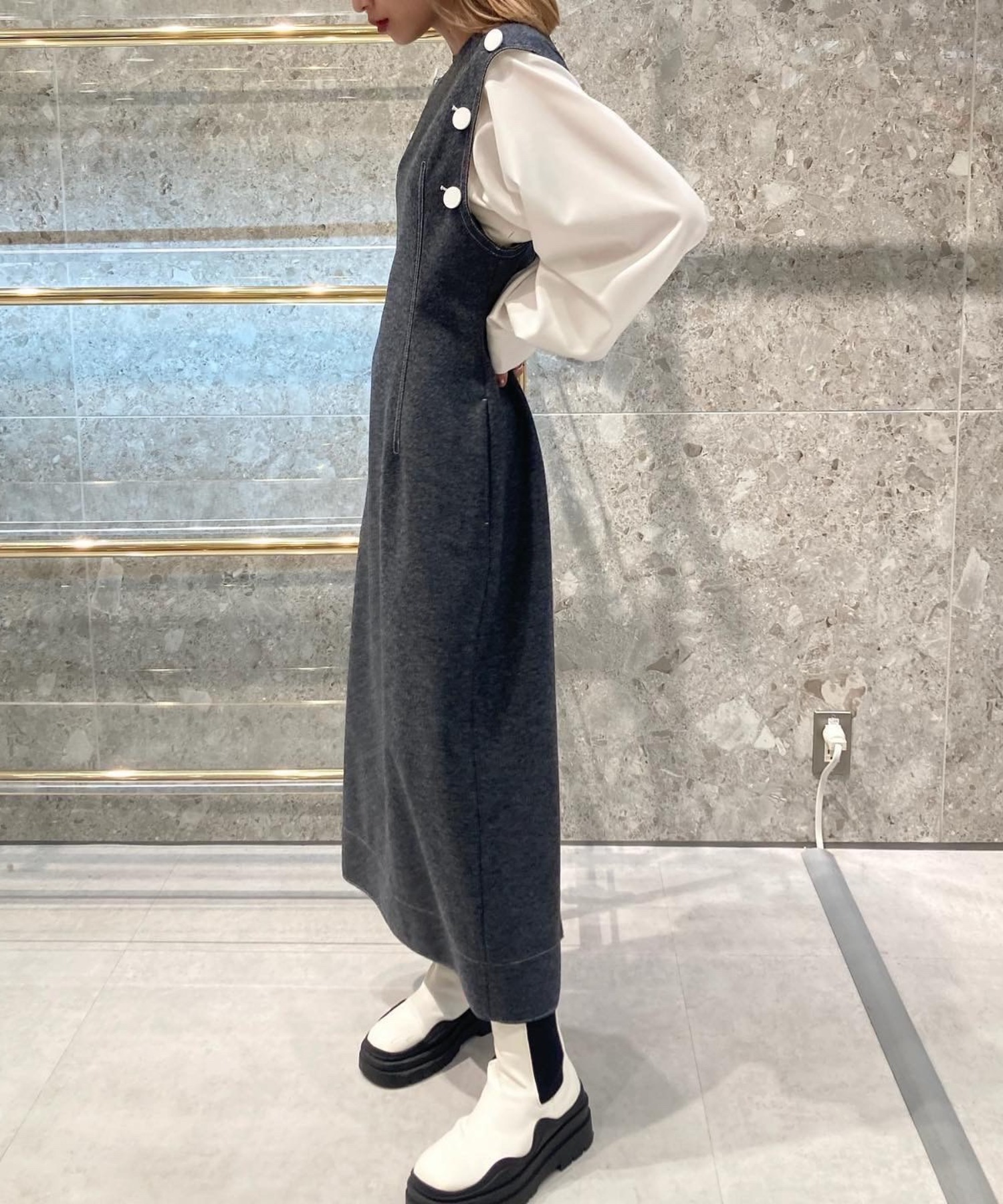 コンビニ Wool Dress ワンピース Le Ciel Bleu ルシェルブルー のファッション通販 Melton Jersey レーヨン Bookland Ge