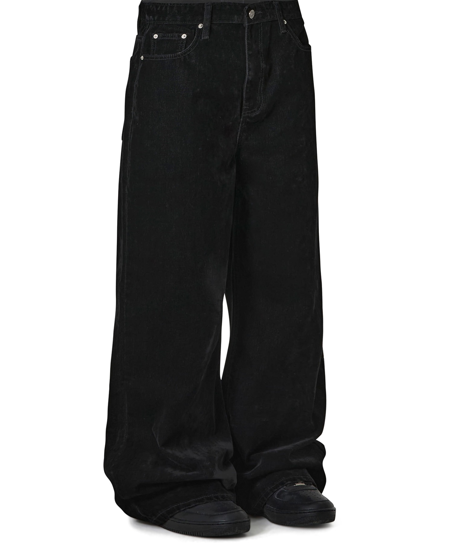 Openyard/オープンヤード』STITCHED VELVET WIDE HEM PANTS /ステッチ 