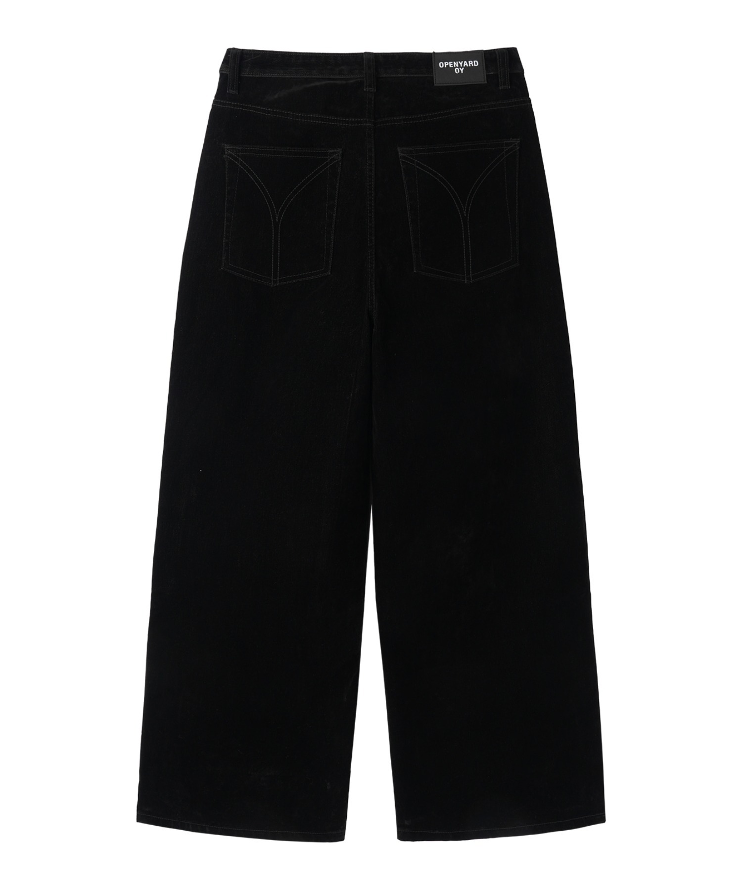 Openyard/オープンヤード』STITCHED VELVET WIDE HEM PANTS /ステッチ