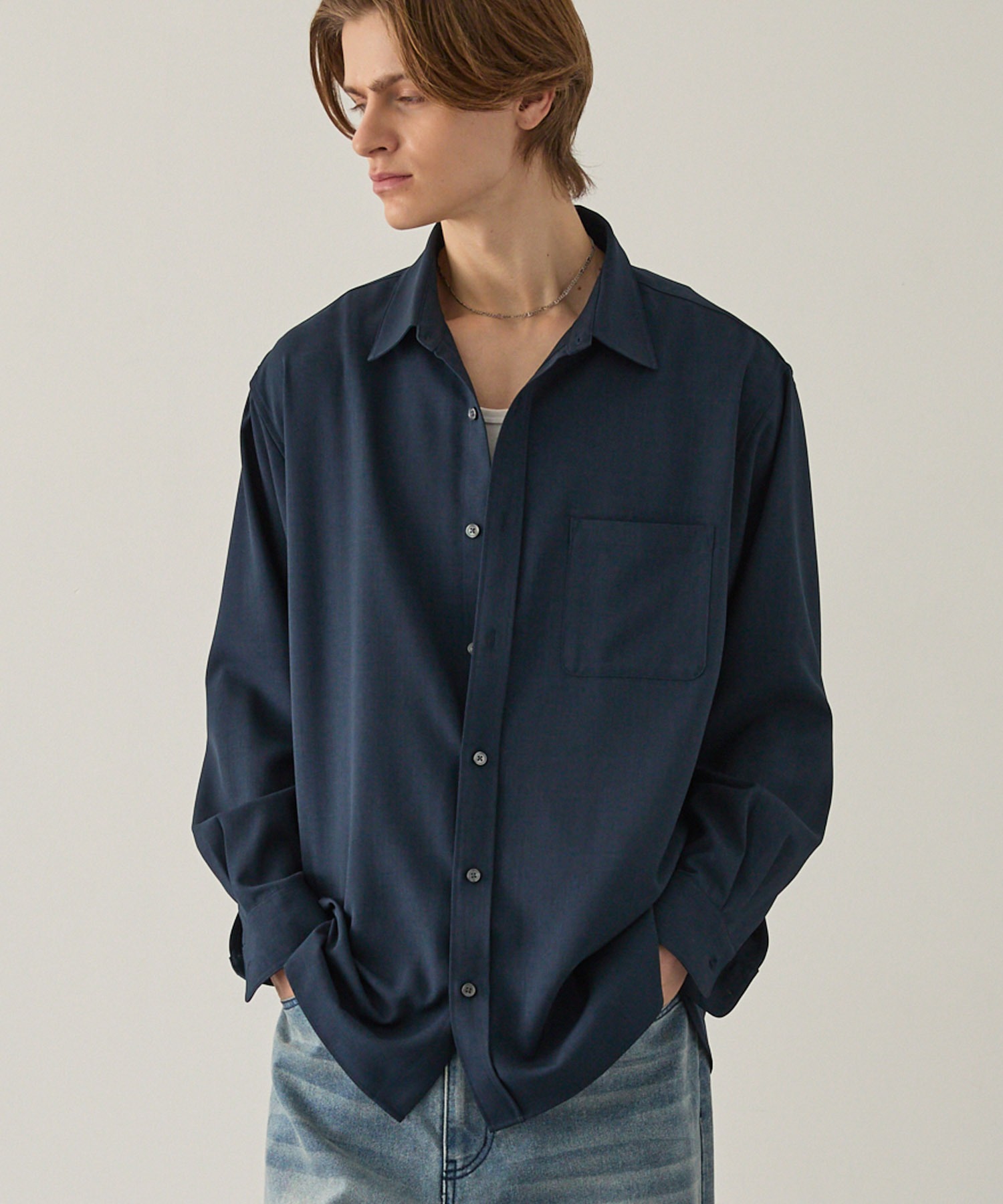EASENCE】ハイツイステッドツイル ドライタッチ レギュラーカラー長袖 EASENCE】ハイツイステッドツイル ドライタッチ レギュラーカラー長袖