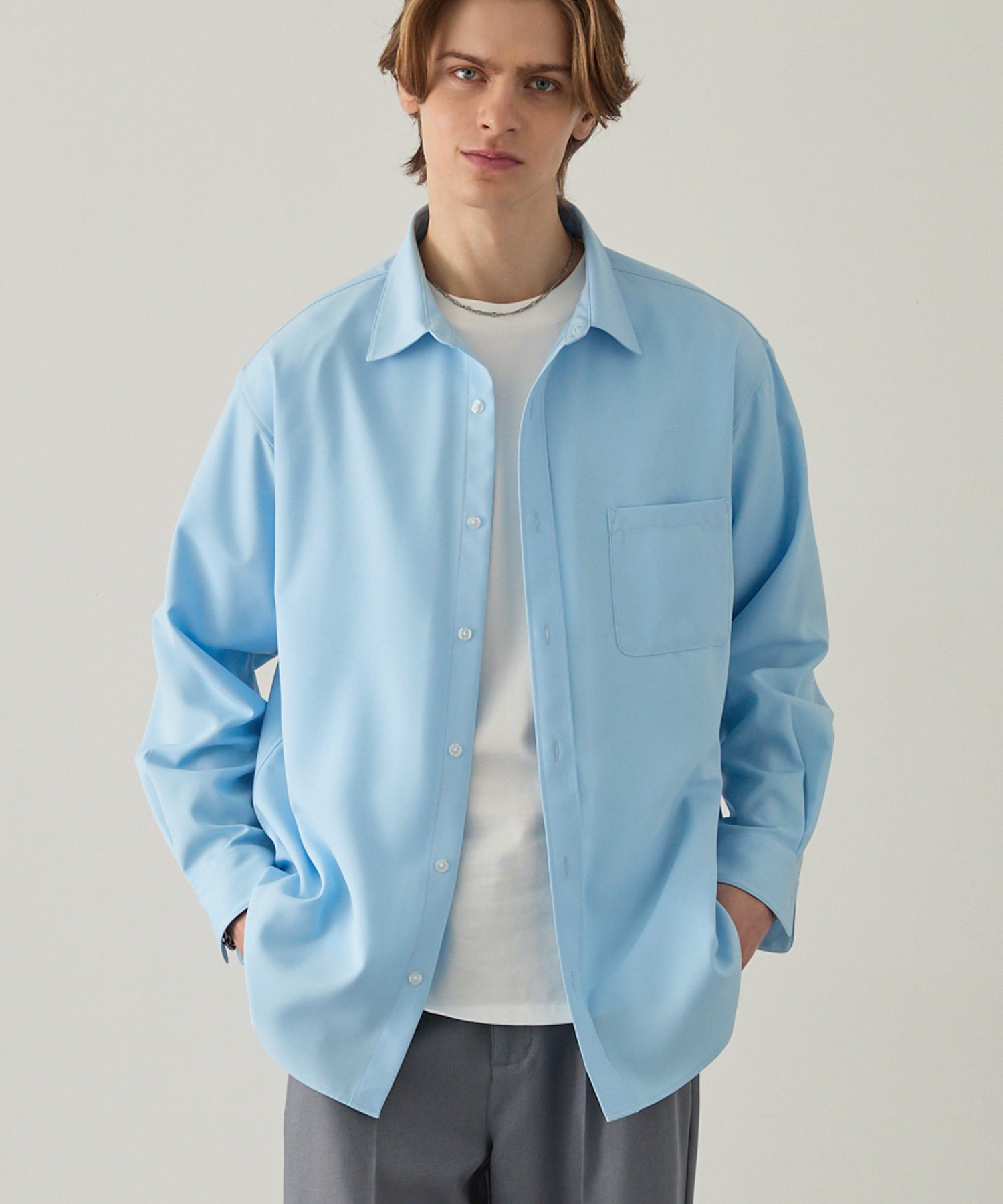 EASENCE】ハイツイステッドツイル ドライタッチ レギュラーカラー長袖 EASENCE】ハイツイステッドツイル ドライタッチ レギュラーカラー長袖