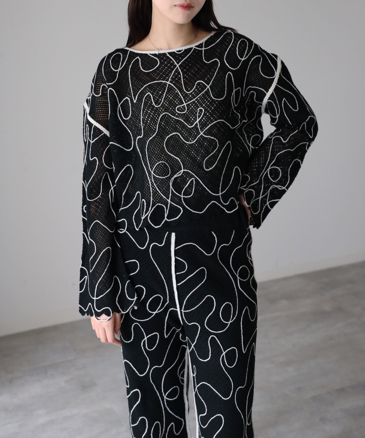 model：164cm. 着用サイズ：FREE